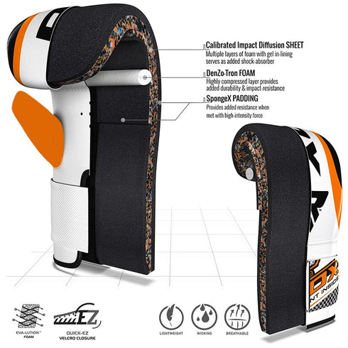 RDX 12O ORANGE FILLED PUNCHING BAG SET-4
